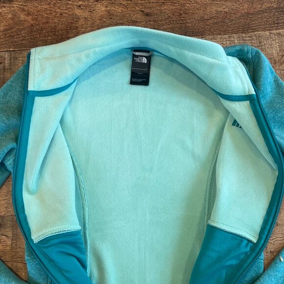 The North Face Agave Women's Fleece Full Zip Soft Jacket Aqua Green-Blue XS - Picture 8 of 13